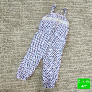 Janie and Jack tank pant romper purple size 2T